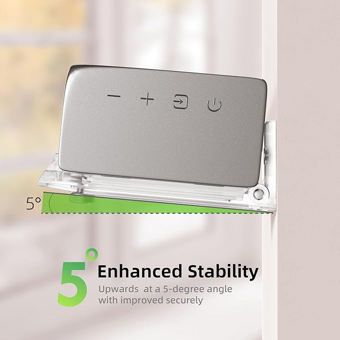 ELETIUO Soundbar Wall Mount Bracket for Samsung, LG, Sony, JBL, Vizio, Sonos and More, Depth Adjustable 3.5”-6.1”,Hold up to 30 Lbs,Soundbar Shelf Under TV, Clear