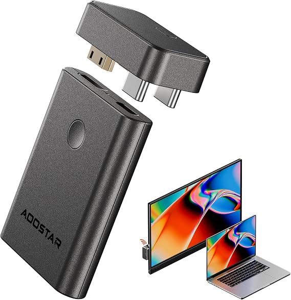 AOOSTAR Wireless HDMI Transmitter and Receiver, 328FT/100M Low-Latency, Dual-Band 5.8+2.4G, 4K Decode 1080P, AirPlay Direct & Miracast Receiver for iPhone, Android, Windows, Mac, TV, Projector