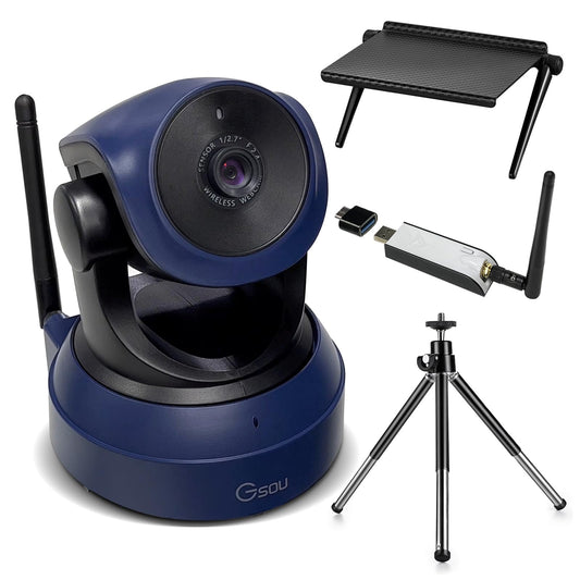 Gsou Wireless Webcam for PC/Wireless Streaming Camera, 1080P HD Webcams/USB Plug and Play Webcam for Zoom Meeting,Skype,OBS(with Mini Tripod Stand), Adjustable Computer Camera for Mac/Laptop/MacBook