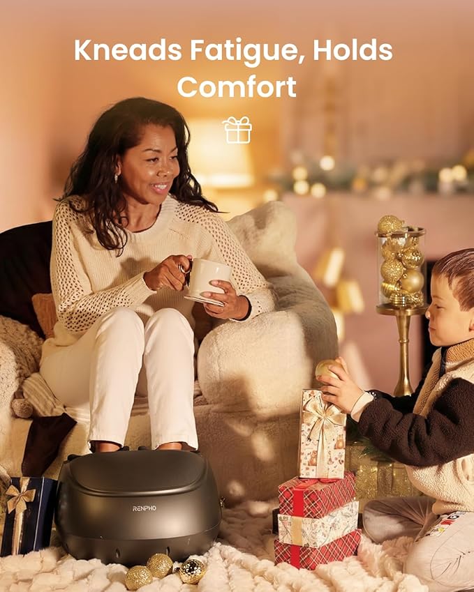 RENPHO Full Foot Massager Machine, 2026 Upgraded Shiatsu Foot Massager with Heat, FSA Eligible HSA Store Eligible, Plantar Fasciitis Massager, Christmas Gifts for Women Mom Men Dad, Fits Up to Size 13