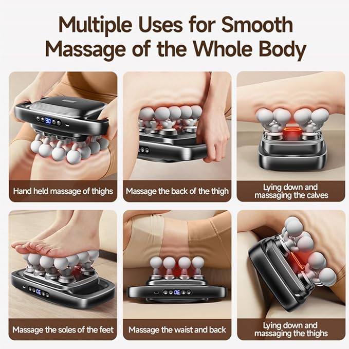 Upgraded 16 Head Massage Gun Set, 16-Drive 8-Head Massage Gun Deep Tissue with 30 Levels & 3 Modes for Thighs, Arms, Waist, Back(Christmas Limited)