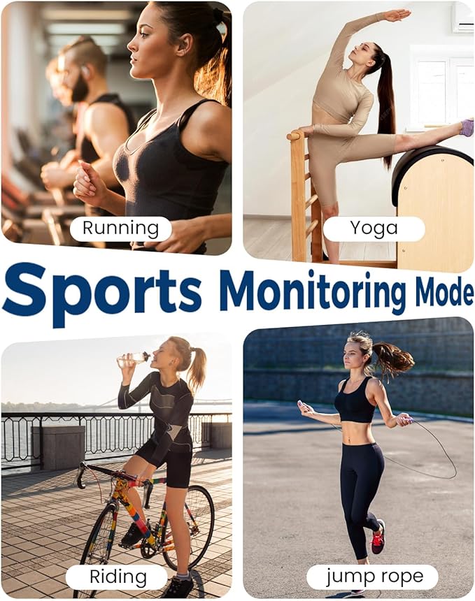 Smart Ring for Women Men Fitness Tracker with Blood Oxygen,Heart Rate,Sleep Monitoring,Step Counting,for iPhone and Android,Waterproof Smart Blood Pressure Monitor,No Subscription Fees (8)