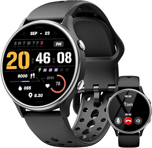 ICOMTOFIT Smart Watches for Women, Fitness Tracker with Heart Rate & SpO2 Monitor, IP67 Waterproof Activity Tracker for Men & Women, Smart Watch for iPhone & Android