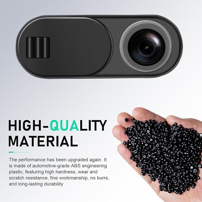 Camera Cover, Self-adhesive Sliding Webcam Cover for Protecting Privacy, Car Interior modification Accessory, Compatible with Tesla Model 3 and Model Y 2017-2023 (Black)