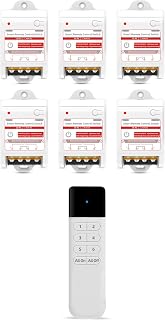 Remote Light Switch Kit, 20 Amp, 1 Switch, 6 Receivers - Image 1