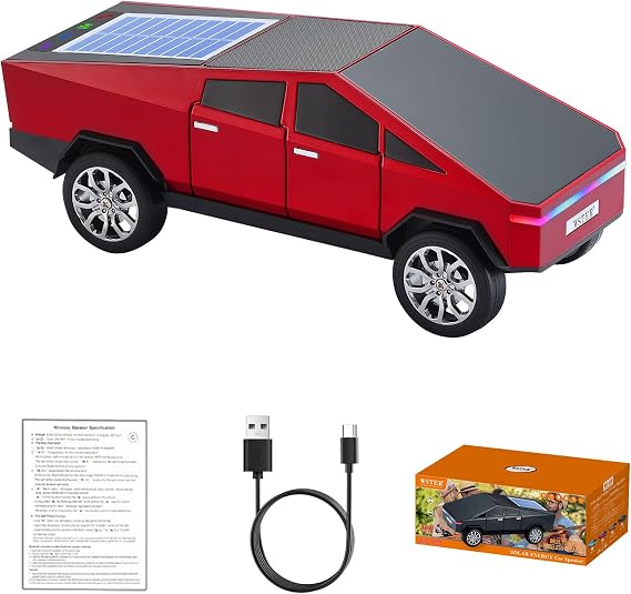 WSTER WS-699 Solar Cybertruck Bluetooth Speaker (Red)
