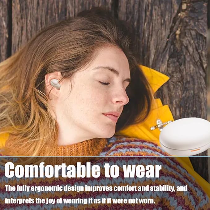Sleep Headphones Sleep Headphones Wireless Bluetooth 5.3 Sleep Earbuds for Side Sleepers Sleep Earbuds Noise Cancelling Invisible Earbuds Comfortable Wireless Headphones Black
