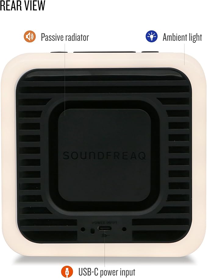 Soundfreaq Sound Spot II SFQ-18: Portable Bluetooth Speaker with Powerful Bass, Nature Sounds, Ambient Light, and Speakerphone (Black)