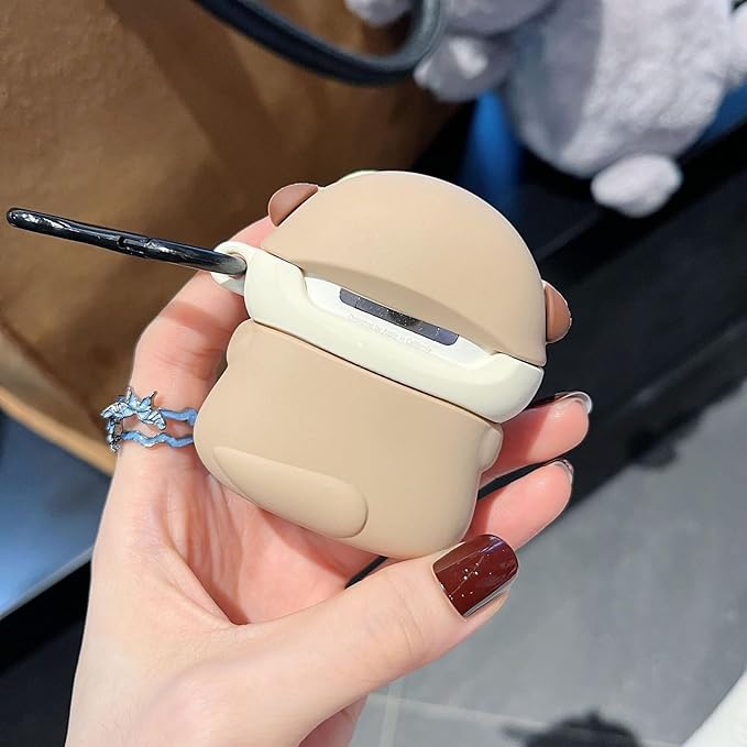 Case Compatible with AirPods Pro 3 2025, Cute Kawaii Otter Design Case Cover, Portable Soft Silicone Wireless Charging Earphone Shockproof Protector with Hook