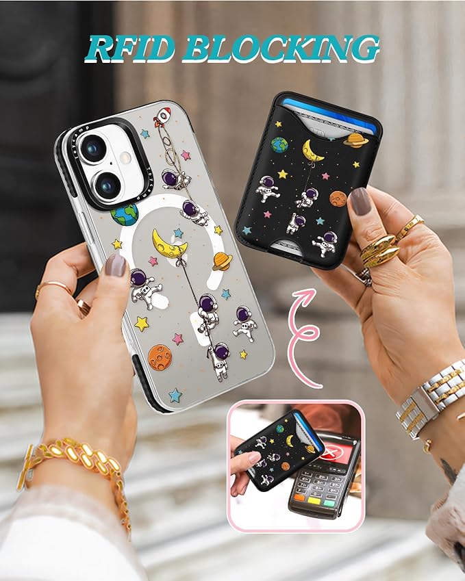 Toycamp for iPhone 17 Case - Compatible with Magsafe Credit Card Holder Wallet Magnetic Cute Women Teen Girls Kawaii Girly Unique Man Boys Design Phone Cover for Apple 17 Air