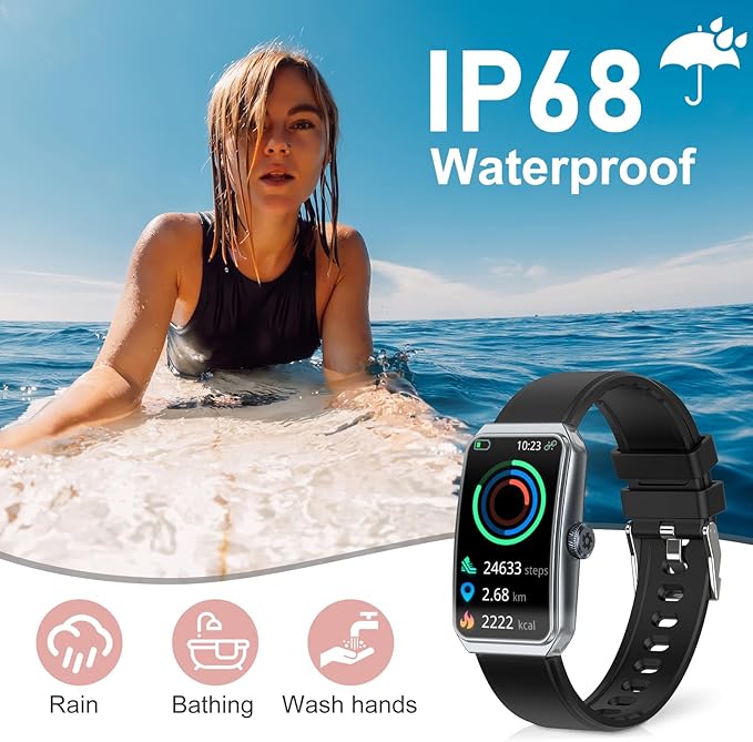 Fitness Tracker with 24/7 Heart Rate, Blood Oxygen, Sleep Tracker, Waterproof Fitness Watch, Activity Tracker with Step Tracker for Women Men