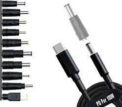 USB C to DC Adapters 10PCS Power Plug Kit,100W PD Power Cable&5.5x2.1 Jack - Image 1