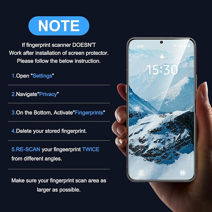 Uyiton UnBreak-Glass for Samsung Galaxy S22+ Plus Screen Protector, [Ultrasonic Fingerprint Support][Auto-Alignment Frame] Scratch-Resistant Bubble-Free S22+ Screen Protector, 2 Pack