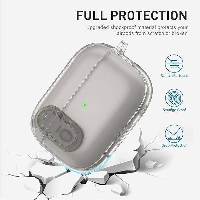 Valkit Compatible AirPods Pro Case, Clear with Cleaner Kit, Soft TPU Protective Cover for AirPods Pro Gen 2nd/1st 2023/2022/2019