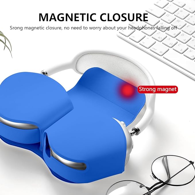 Smart Case Compatible for Airpods Max,Sleep Mode Compatible,Anti-Scratch and Anti-Dust, Portable Carry Travel Case for Apple Airpod Max, Headphone case. (Navy Blue 3)