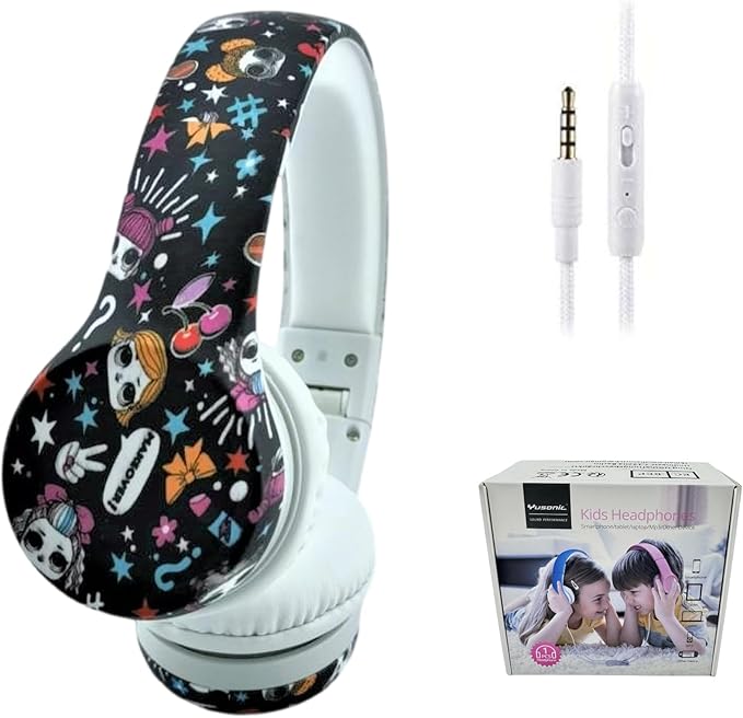Girls Headphones for Kids,Toddler Kid Headphones with mic & Audio Sharing Port+ Volume Limited,Boys Girls Baby Children Toddlers School use（(Girls Headphones)