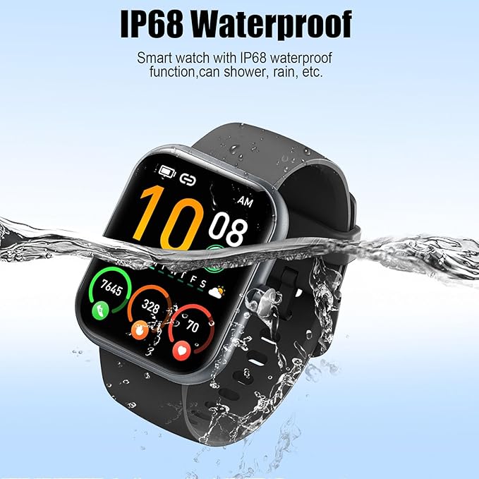 Smart Watch for Men Women, 2026 Release (Answer/Make Call) 1.96" HD Fitness Tracker Running Watch,IP68 Waterproof, Pedometer,Step/Sleep/Heart Rate Monitor,110+ Sport Mode Smartwatch for Android Phone