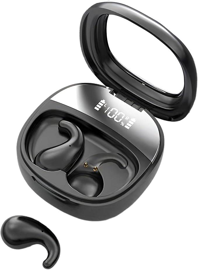 Sleep Earbuds for Side Sleepers - Noise Cancelling Headphones with Sleep Mode, Non-in Ear Design for Pain-Free All Night Comfort (Black)