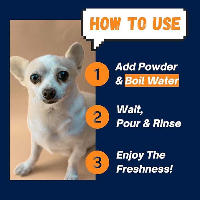 Orange Monster Simple Powder 2 Glass Cleaner, 1lb Jar, No Shaking, No Scrubbing, No Brush, Soak & Rinse, for Glass, Ceramic, Metal, Refresh Citrus Scent