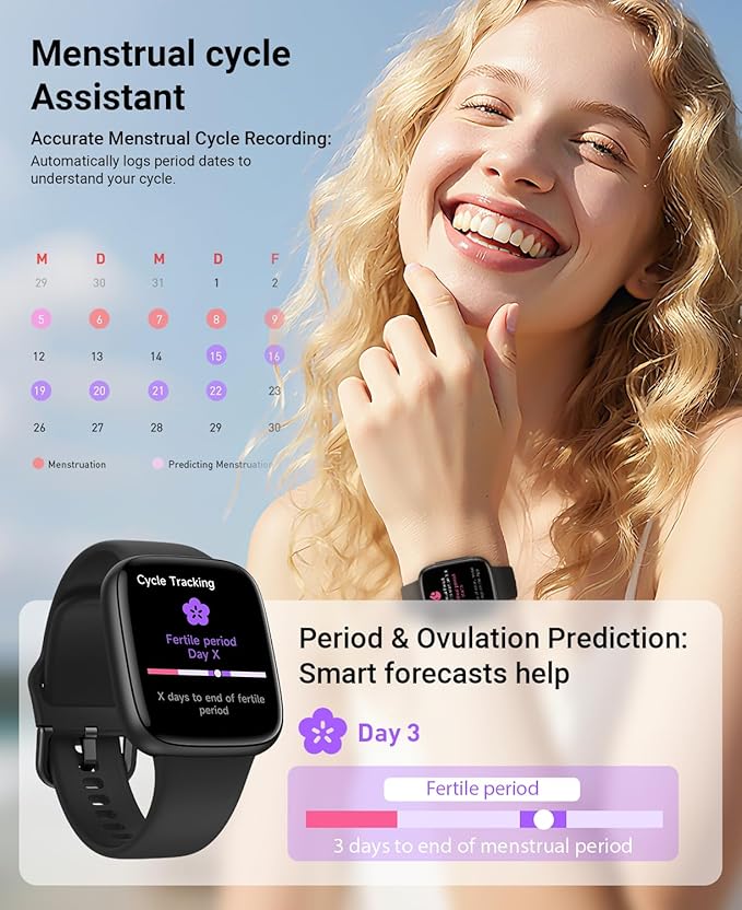 Gydom Smart Watch for Men/Women [1.85" AMOLED Screen Answer/Make Calls] Fitness Trackers with Heart Rate/Sleep/SpO2 Monitor Compatible Android & iPhone, 120+ Sports, IP68 Waterproof Reloj para Mujer