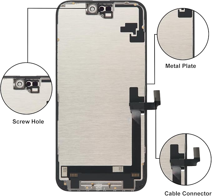 LL TRADER Screen Replacement for iPhone 16 Plus 6.7" LCD Retina FHD Display COF Touch Screen Digitizer with Repair Tool Kits, Waterproof Tape, Screen Protector