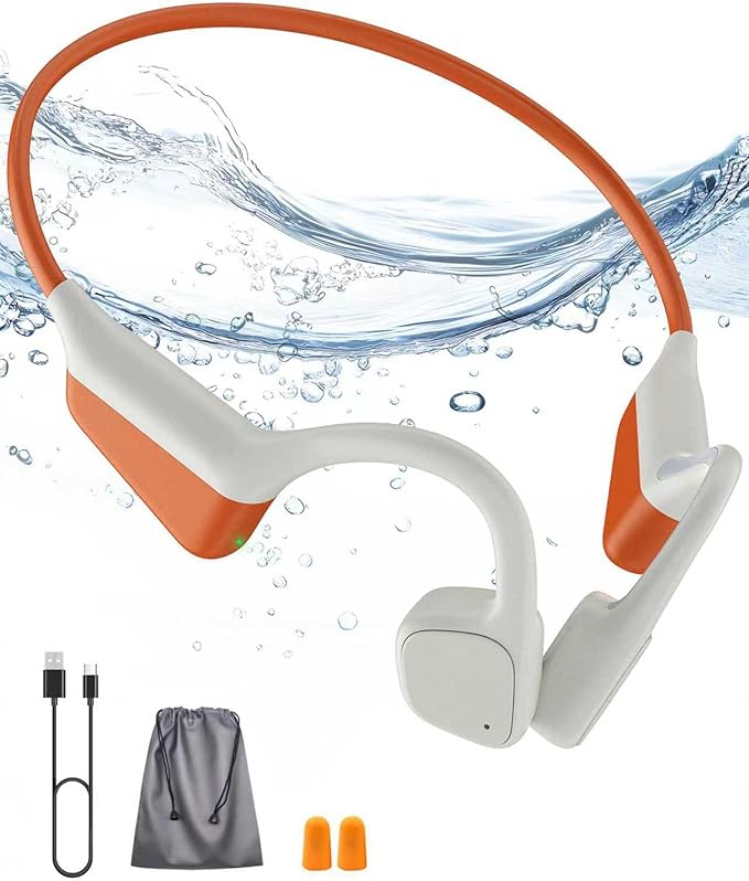 Bone Conduction Headphones Bluetooth 5.4 Open Ear Headphones with Mic, Wireless Earbuds for Running, Lightweight Sport Comfort Earbuds, IPX6 Waterproof, 18H Playtime, Couple Gifts for Him and Her Sets