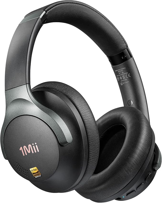 1Mii Hybrid Active Noise Cancelling Headphones for Gaming & Airplane Travel