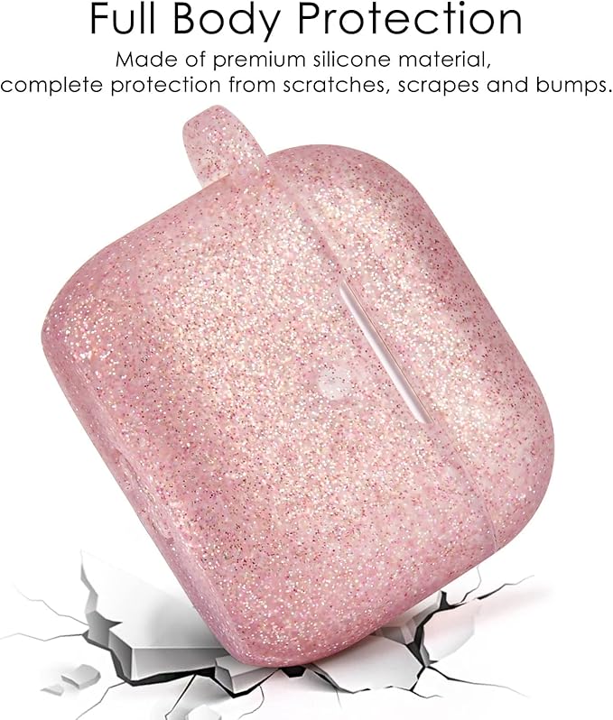 VISOOM Case for Airpods 3 Pink Airpods 3rd Cases 2021 Silicone for iPod 3 Earbuds Case Cover Women Wireless Charging Case with Accessories Girl Bling Keychain for Apple Ear Buds 3rd Generation
