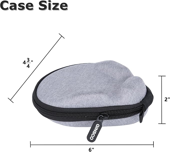 Ginsco Universal Bone Conduction Headphone Case Compatible with SHOKZ New OpenRun Pro 2/Pro 2 Mini/OpenRun/OpenSwim Open-Ear Sport Headphones, Compatible with MRYTKY/BAICLUD/CXK/Ogogrs etc (Gray)