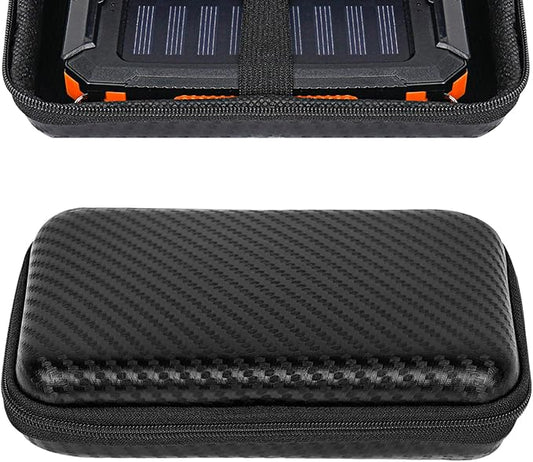 Solar Power Bank Carrying Case - Portable Hard Travel Storage Box for Solar Chargers, Compatible with BLAVOR 10000mAh, Durecopow 20000mAh(Black)
