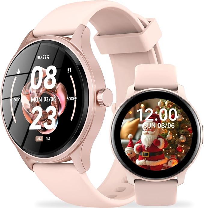Smart Watch, HD Smartwatch for Men Women (Answer/Make Calls), Fitness Watch with 100+ Sport Modes, IP68 Waterproof/Heart Rate/Sleep Monitor, Activity Trackers for iOS/Android
