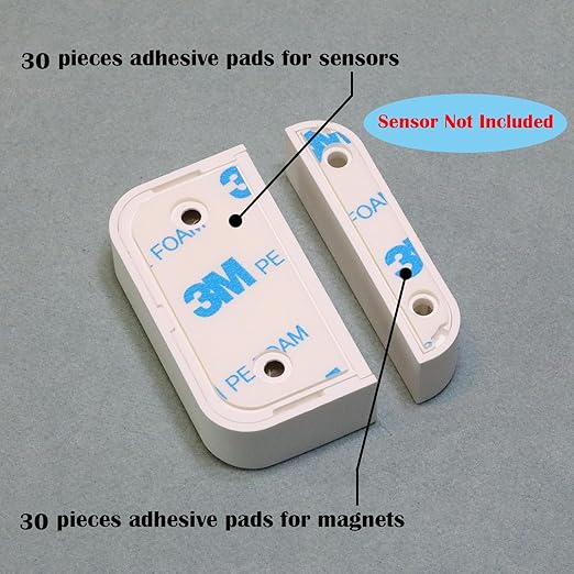 Replacement Adhesive for Ring Alarm Contact Sensors (2nd Gen) - (30 Pieces for Sensors & 30 Pieces for Magnets) - Strong Double-Sided Tape for Easy, Secure Installation