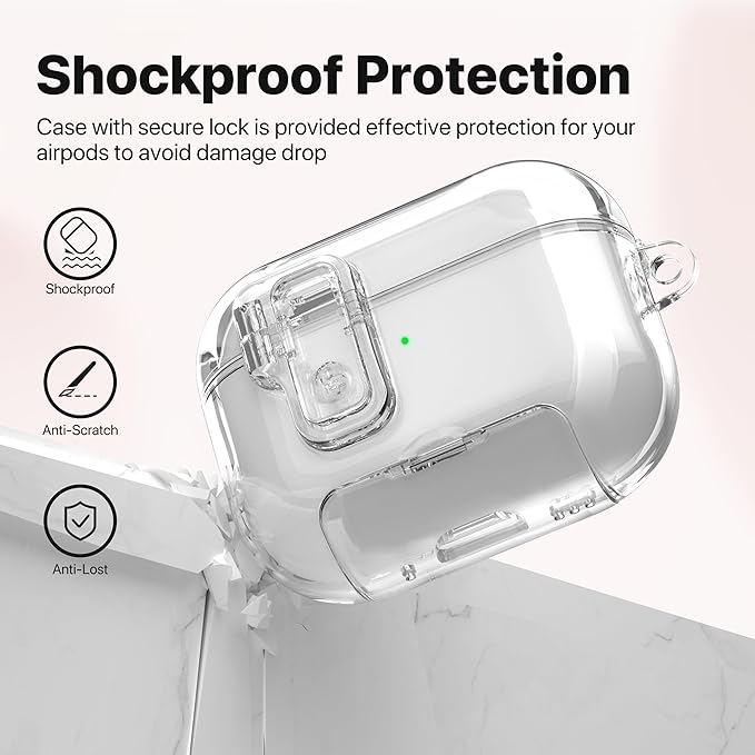 Valkit Compatible Airpods Pro 2nd Generation Case Clear, Soft TPU AirPods Pro 2 Case Transparent Protective Cover for Women Men Shockproof iPods Pro 2 Cases Skin for Airpods Pro 2 Charging Cases