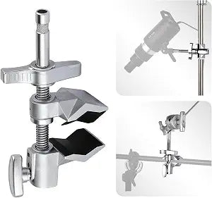 Heavy Duty 2" End Jaw Grip Head Matthellini Clamp with 5/8" Stud - Studio-Grade Mounting for Lights, Cameras, Diffusion, Accessories for Content Creators, Photographers, Filmmakes