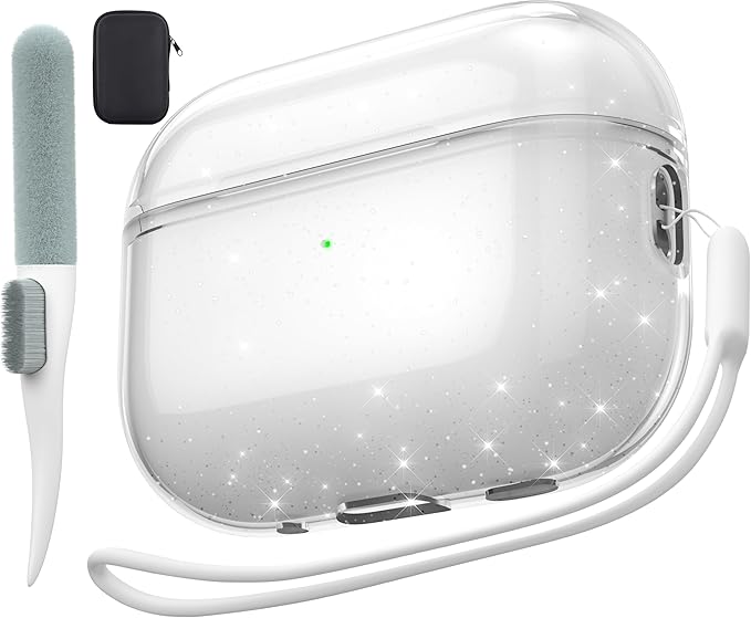 Valkit Compatible AirPods Pro Case, Clear with Cleaner Kit, Soft TPU Protective Cover for AirPods Pro Gen 2/1