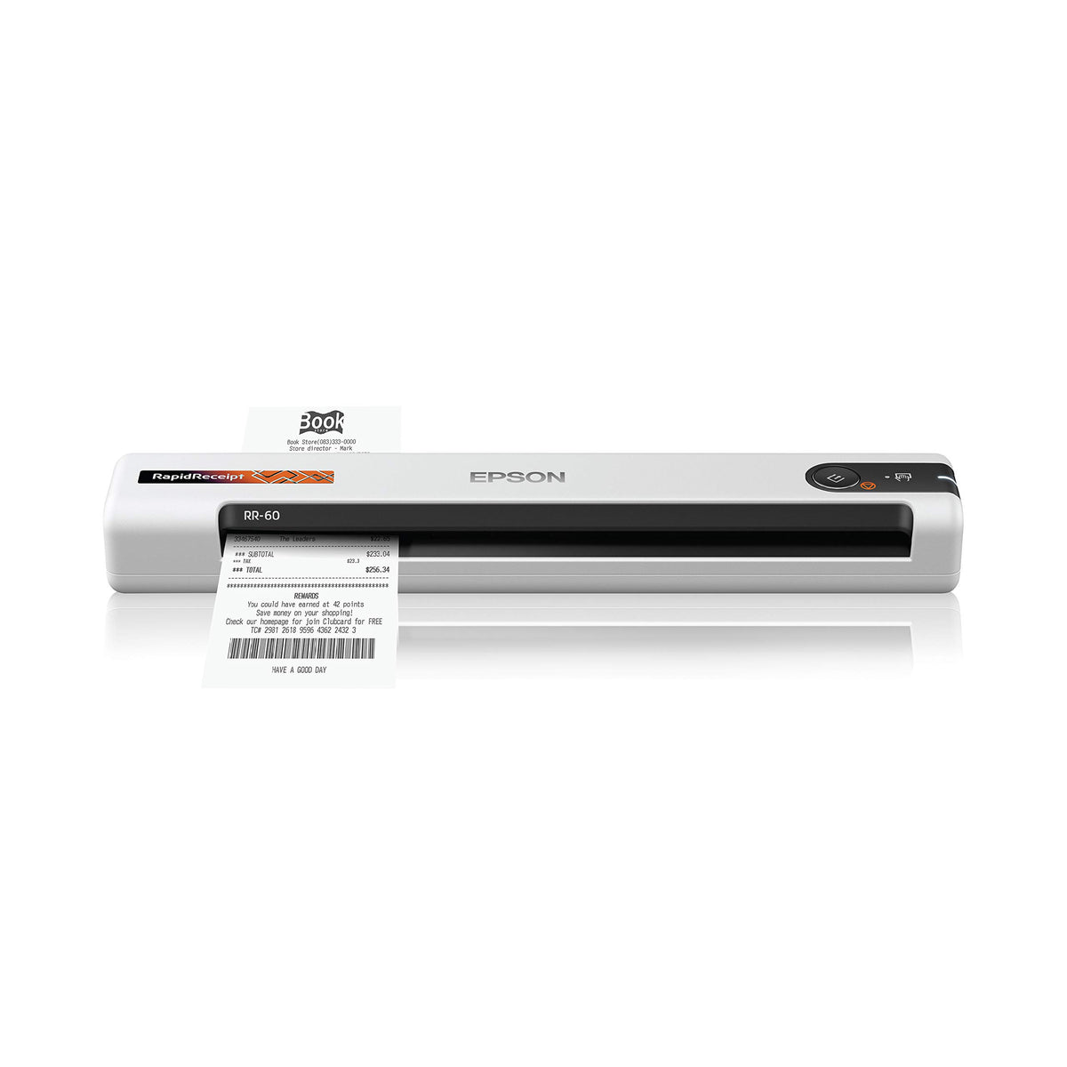 Epson RapidReceipt RR-60 Compact Mobile Document Scanner Receipt