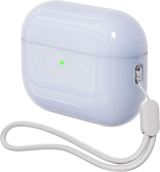 Case for AirPods Pro 2 Never-Sretch-Out DamonLight Shock-Proof Protective Semi Hard Silicone Case Compatible with Apple Airpods Pro 2nd Generation (Pale Blue)