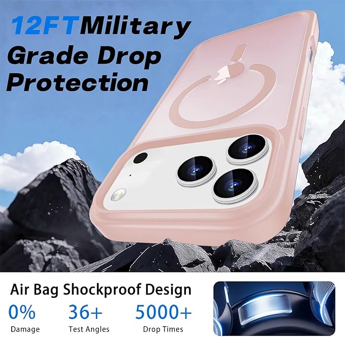 Magnetic for iPhone 17 Pro Max Case with Detachable Wallet, Compatible with MagSafe, Credit Card Holder with Slim Shockproof Protective Phone Cover, Pink