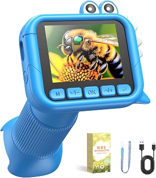 1000X Digital Microscope for Kids: 2.4" HD Screen 4K Image