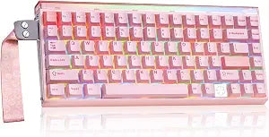 Aula Hero 75 HE Wireless Mechanical Keyboard,Pink Creamy Keyboard w/8000mAh
