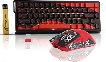 ATTACK SHARK X68HE PRO Rapid Trigger Wireless Gaming Keyboard and X11 Mouse, 8K Polling Rate,Hall Effect Magnetic Switch Keyboard, Tri-Mode Mouse with Magnetic Charging Dock, 22000 DPI for PC Mac - Image 1