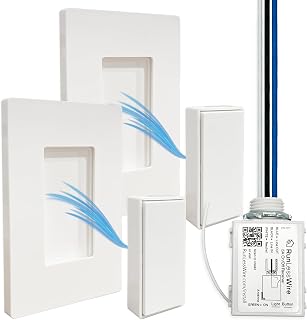 RunLessWire 3-Way Roamer Battery-Free Wireless Light Switch Kit - White - Image 1