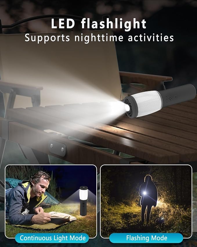 LED Camping Lantern Lantern Rechargeable,5 Light Modes LED Flashlight Survival Kits for Indoor Outdoor Home Emergency Light Power Outages Hiking Tent Outdoor Cooling Essentials