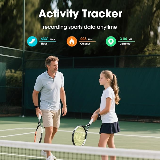 Pedometer Watch Senior Friendly No App/Phone Required, Waterproof Fitness Tracker Watch with Step Counter Calories/Sleep Tracker for Walking Running for Men Women
