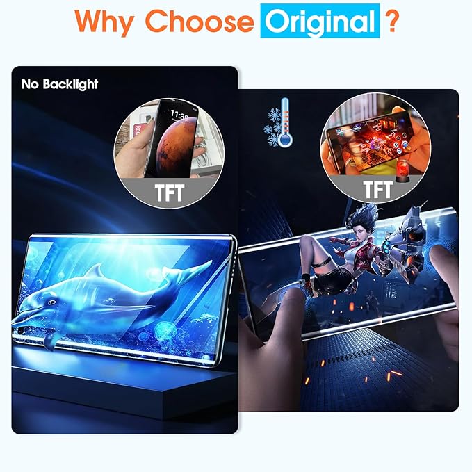 Original Cover Display for Samsung Galaxy Z Fold 3 LCD Screen Replacement for Galaxy Z Fold 3 F926U F926W F9260 F926B F926B/DS 6.2" Touch Screen LCD Display Digitizer Assembly with Repair Parts