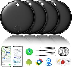 2026 Air Tracker Smart Tags Android & iOS-4 Packs,Dual System Bluetooth Luggag Tracker Keys Finder/Item Locator Work with Apple Find My (iOS)&Google's Find Hub(Android) for Key,Backpack,Luggage Black - Image 1