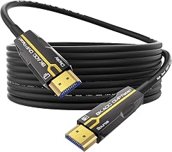 Plenum Rated HDMI 2.1 Cable(CMP) 80FT 8K - Fiber Optic, High Speed 48Gbps