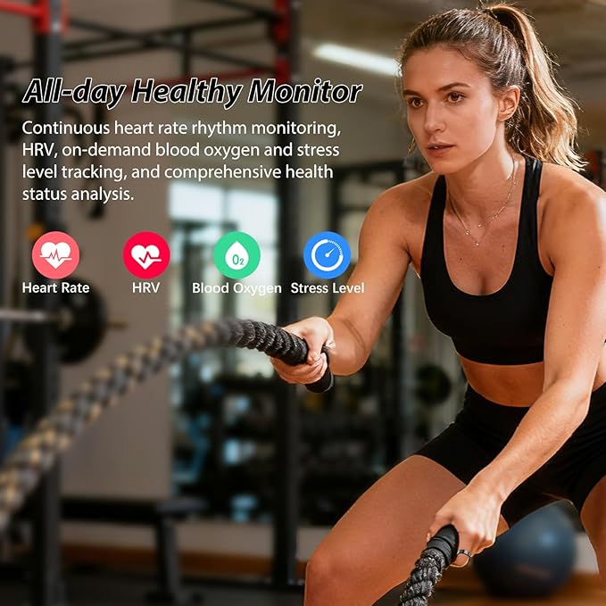 Smart Ring for Women Men Fitness Ring with Heart Rate, Blood Oxygen, Blood Pressure, Sleep Tracker, Step Tracker, IP68 Waterproof Health Ring for iOS & Android,No Subscription Fee (Black, 13#)