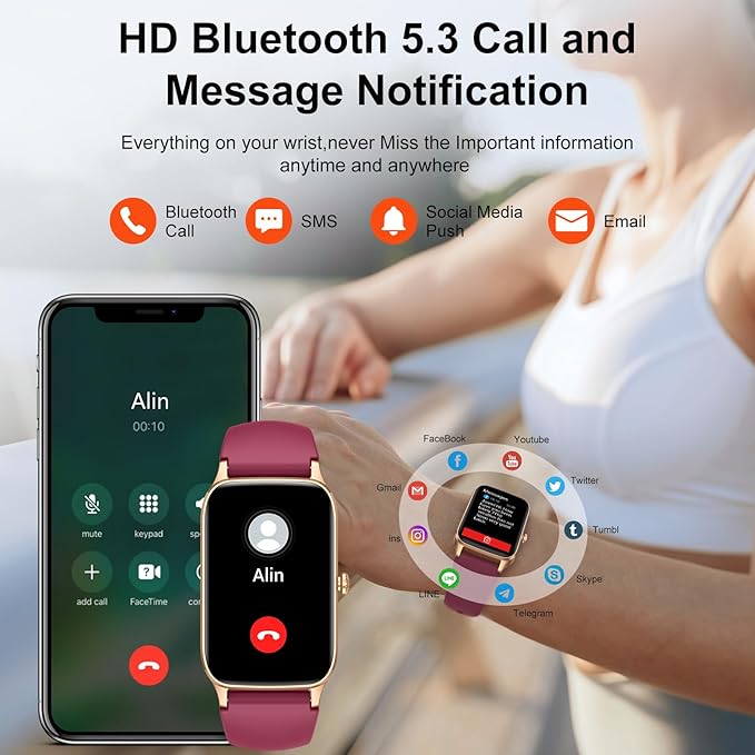 Smart Watch for Women Men, 1.57" Smartwatch (Answer/Make Call), 2025 NEW Fitness Tracker with 110 Sport Modes, Heart Rate/Sleep Monitor/Pedometer, IP68 Waterproof, Fitness Watch for Android iOS