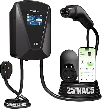 Level 2 EV Charger ETL Certified with J1772 25' Cable